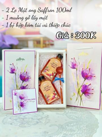 Hộp  quà Amiee box #4 - 2 lọ mật ong saffron 100ml