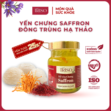 Yến chưng saffron đông trùng hạ thảo {25% yến}