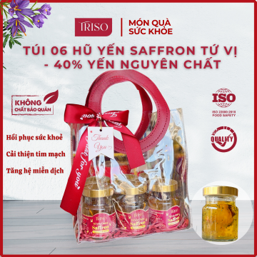 SET 6 Hũ Yến Chưng Saffron Mix Tứ Vị [40% Yến]