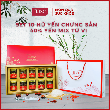 SET 10 Hũ Yến Chưng Saffron Mix Tứ Vị [40% Yến]