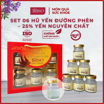 Hộp 6 hũ - Yến chưng đường phèn 25%