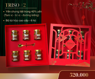 Set TRISO #2 - 6  hũ yến chưng Saffron 40%