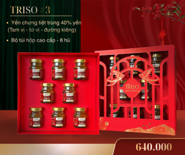 Set TRISO #3 - 8 hũ yến chưng Saffron 40% 