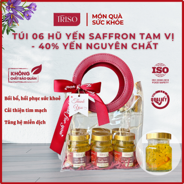 Set 6 Hũ yến chưng Saffron mix tam vị { 40% yến }