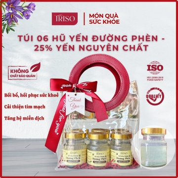 Set 6 Hũ yến chưng đường phèn { 25% yến }