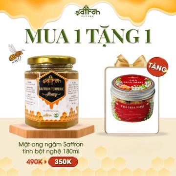 { Mua 1 tặng 1 } MẬT ONG SAFFRON TINH BỘT NGHỆ 180ML