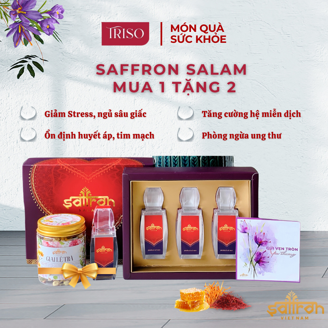 {Mua 1 tặng 2} Compo 3GR SAFFRON SALAM - Tặng 1gr SALAM + Giai lệ trà