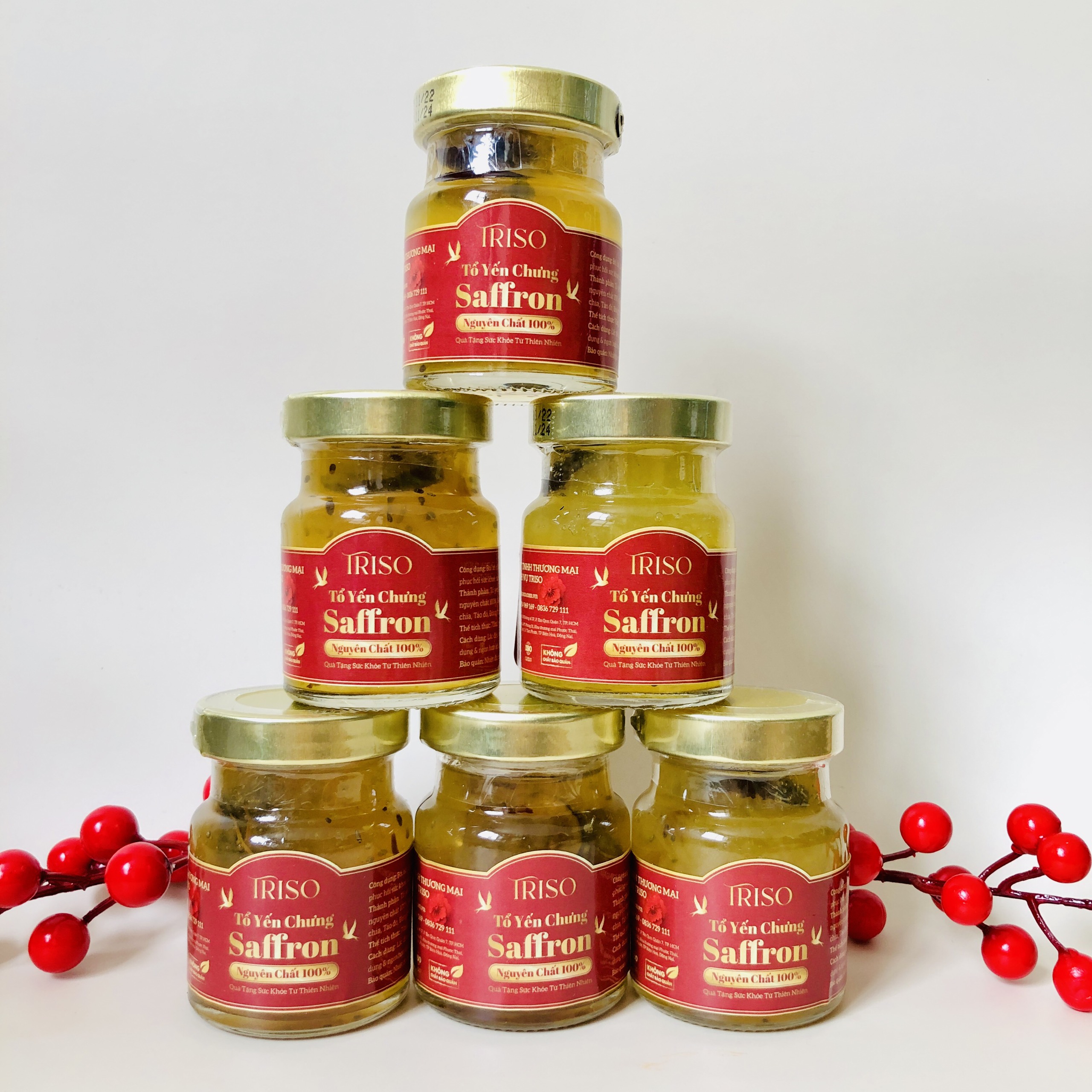 10 hủ Yến chưng saffron táo đỏ hạt chia - 40% yến