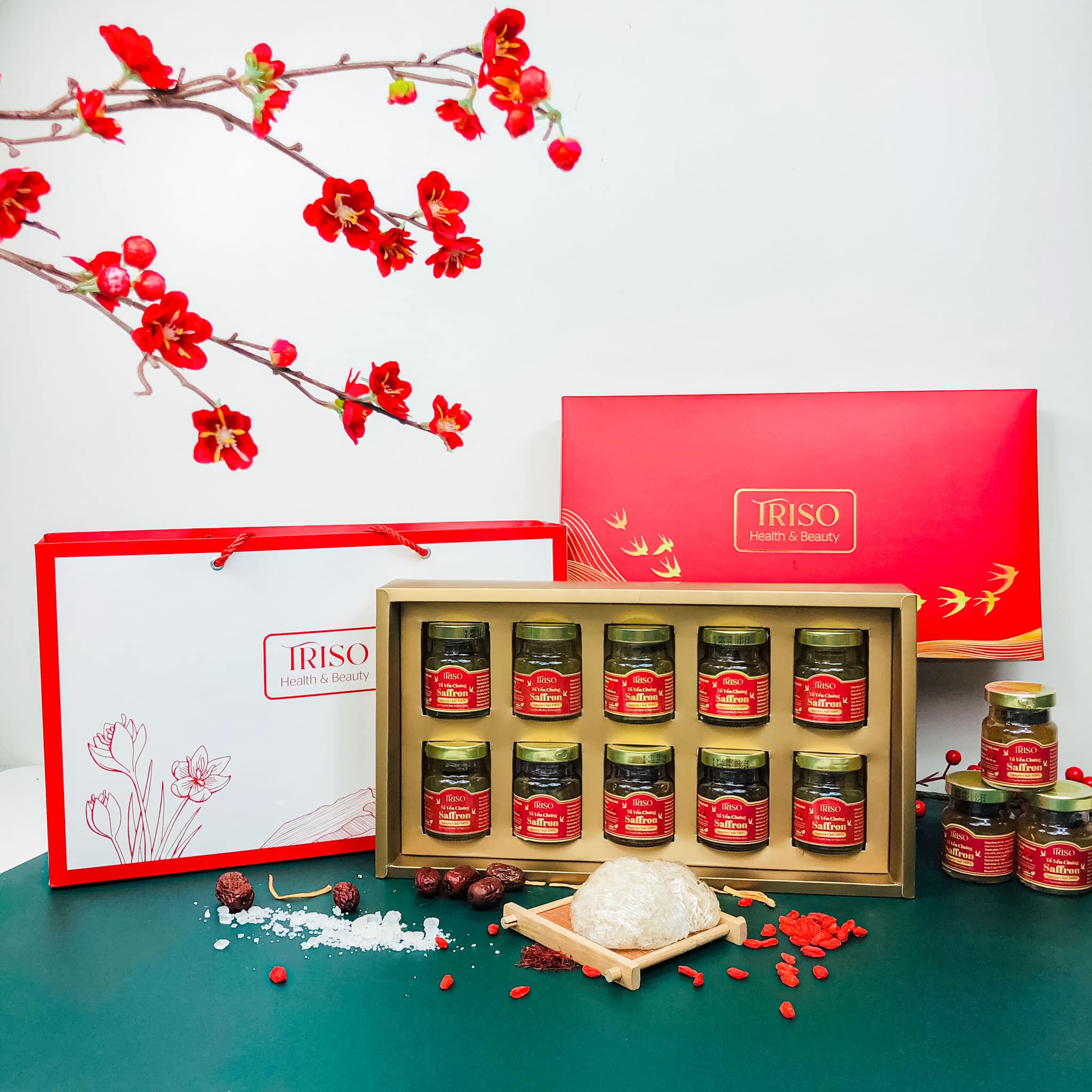 10 hủ Yến chưng saffron táo đỏ hạt chia - 40% yến