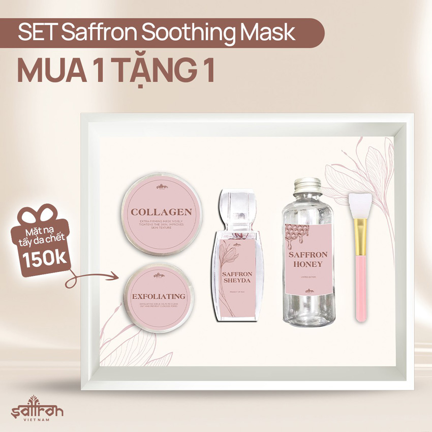The Journey of Skin | Bộ sản phẩm chống lão hoá Saffron Collagen Mask