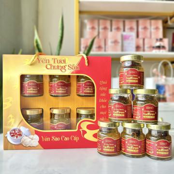 10 hủ Yến chưng saffron táo đỏ hạt chia - 40% yến